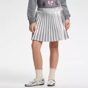 Target Owillo Silver Girls Foil Pleated Skirt